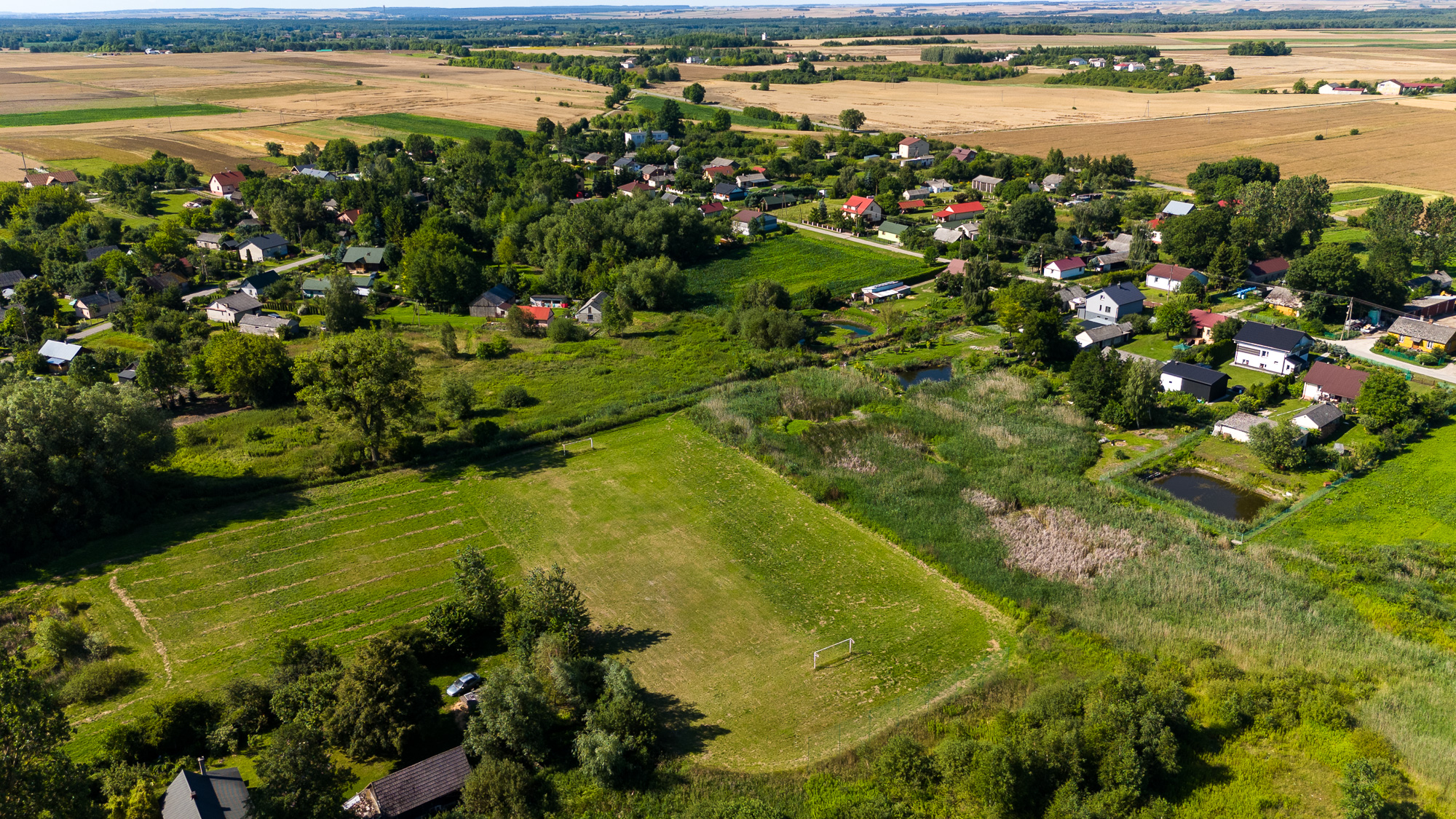 Zdjęcie z lotu ptaka na miejscowość gminy