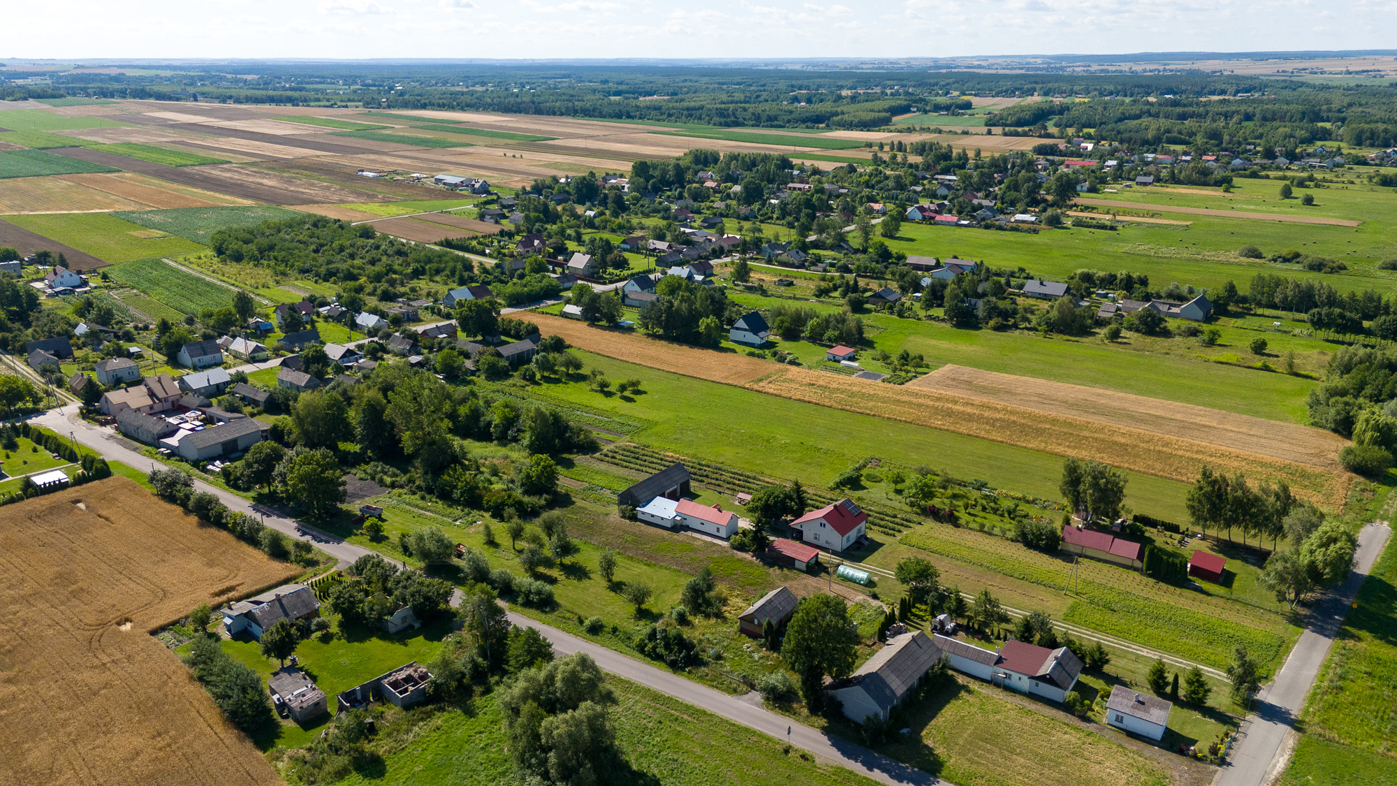 Wólka Kańska z lotu ptaka