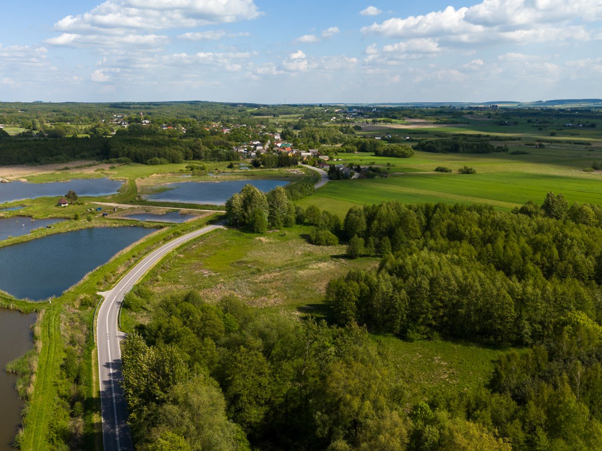 Zdjęcia z lotu ptaka - widok na Pawłów i okolice